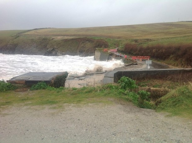 Storm damage Trevone February 2014