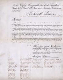 Sample of women's suffrage petition presented #onthisday 1884